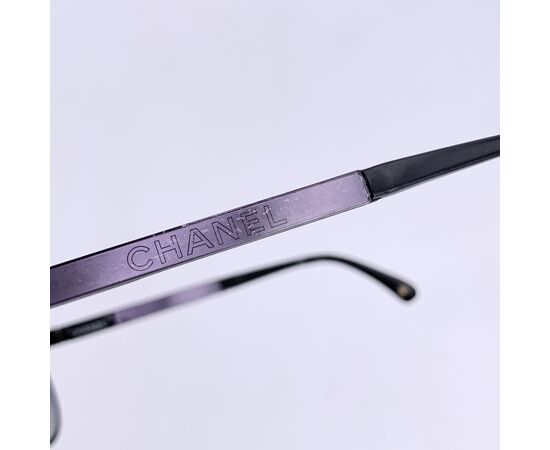 CHANEL Occhiali da Sole in Metallo Col. Nero CC
