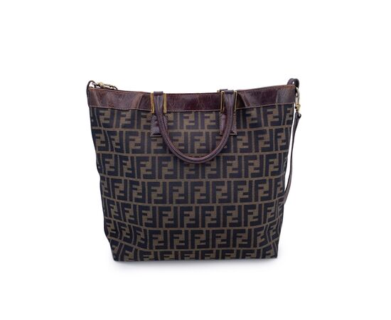 FENDI Borsa Shopper Vintage in Tela Col. Marrone FF M
