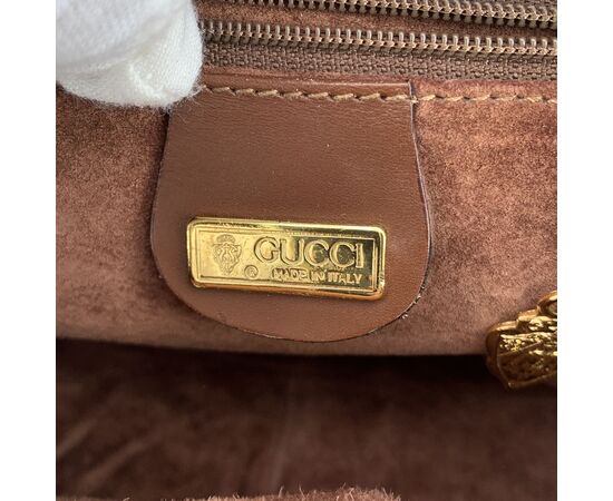 GUCCI Borsa a Tracolla Vintage in Pelle Col. Marrone S