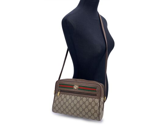 GUCCI Borsa a Tracolla Vintage in Tela Col. Beige Ophidia M