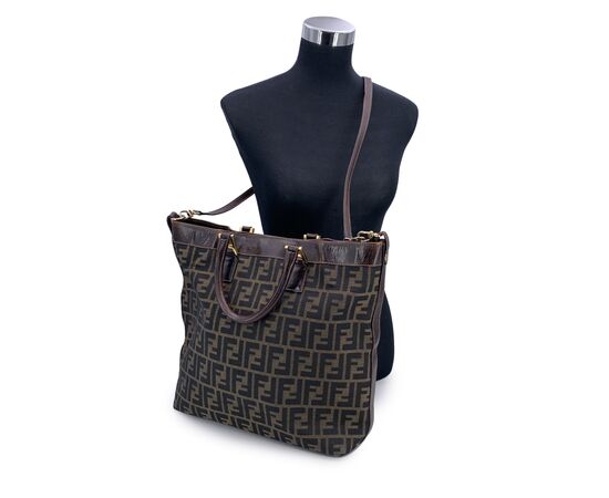 FENDI Borsa Shopper Vintage in Tela Col. Marrone FF M