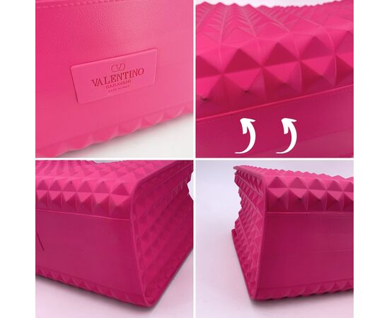VALENTINO GARAVANI Borsa a Mano in Plastica Col. Rosa Le Troisieme M