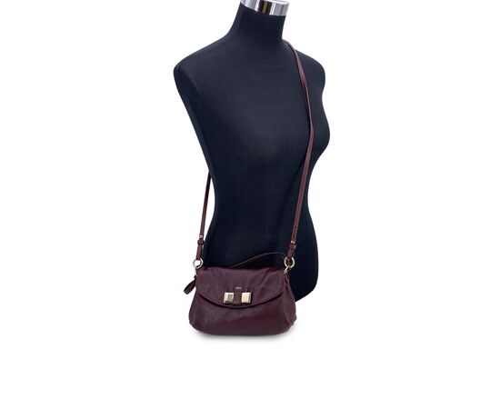 CHLOE Borsa a Tracolla in Pelle Col. Bordeaux Lily S