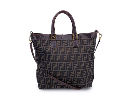 FENDI Borsa Shopper Vintage in Tela Col. Marrone FF M