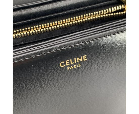 CELINE Borsa a Tracolla in Pelle Col. Nero Triomphe S