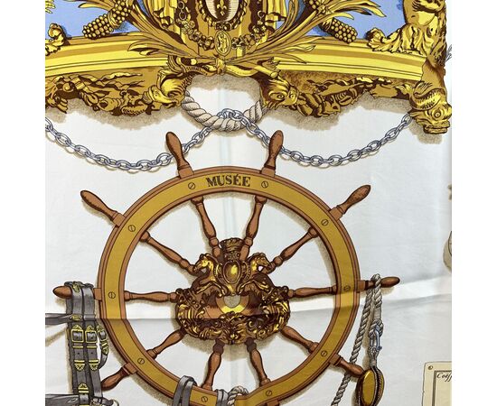 HERMES Foulard Vintage in Seta Col. Rosa Carre 90