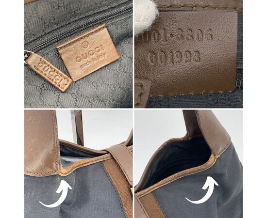 GUCCI Borsa Hobo in Tela Col. Nero Jackie M
