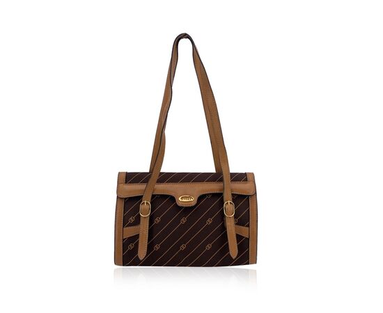 GUCCI Borsa a Tracolla Vintage in Tela Col. Marrone M