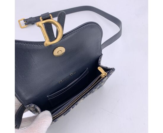 DIOR Borsa a Tracolla in Tela Col. Blu Saddle S