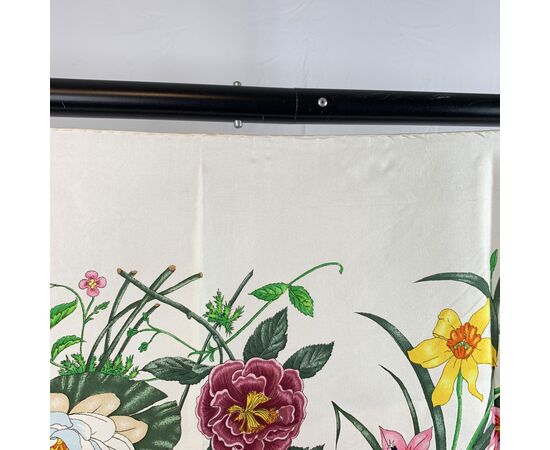 GUCCI Foulard Vintage in Seta Col. Bianco Gucci<strong> Flora