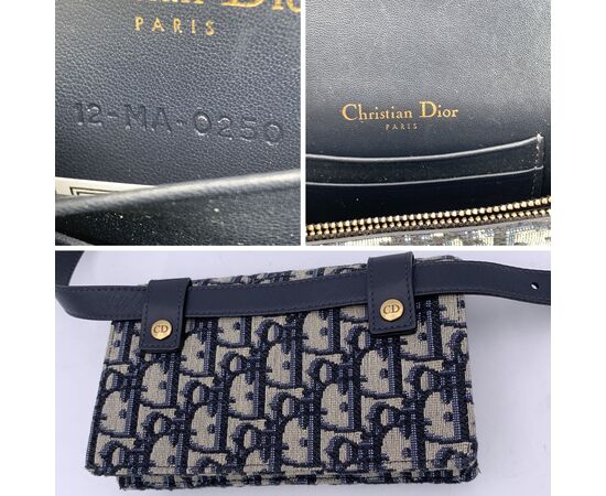DIOR Borsa a Tracolla in Tela Col. Blu Saddle S