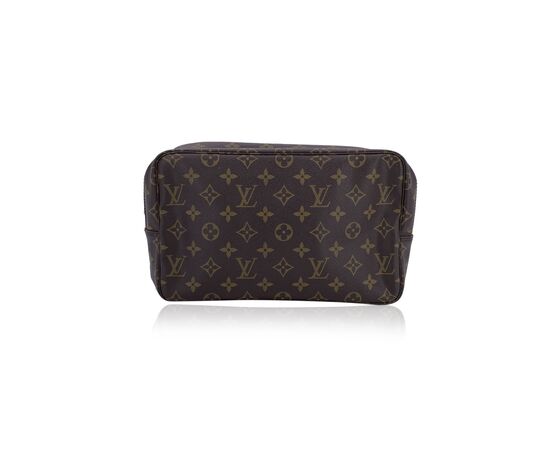 LOUIS VUITTON Pochette Vintage in Tela Col. Marrone Trousse de Toilette M