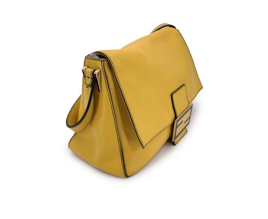 FENDI Borsa a Tracolla in Pelle Col. Giallo Mamma Baguette M