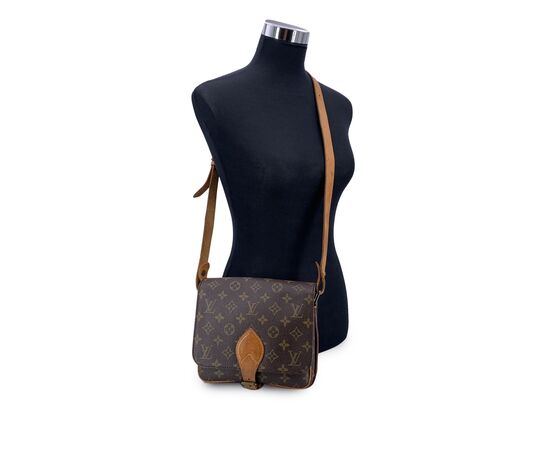 LOUIS VUITTON Borsa a Tracolla Vintage in Tela Col. Marrone Cartouchiere M