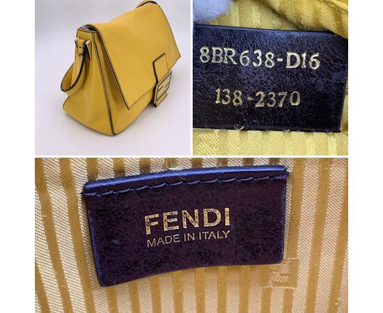 FENDI Borsa a Tracolla in Pelle Col. Giallo Mamma Baguette M