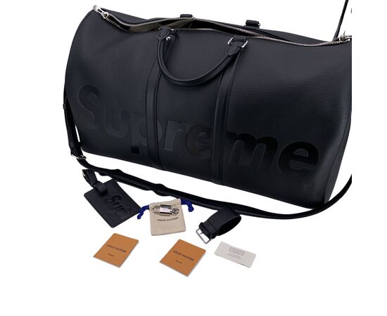 LOUIS VUITTON Borsa da Viaggio in Pelle Col. Nero Keepall L