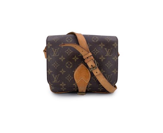 LOUIS VUITTON Borsa a Tracolla Vintage in Tela Col. Marrone Cartouchiere M