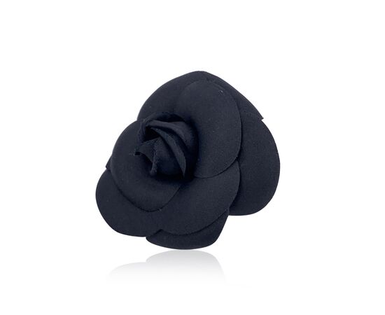 CHANEL Spilla Vintage in Tela Col. Nero Camelia