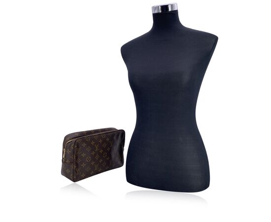 LOUIS VUITTON Pochette Vintage in Tela Col. Marrone Trousse de Toilette M