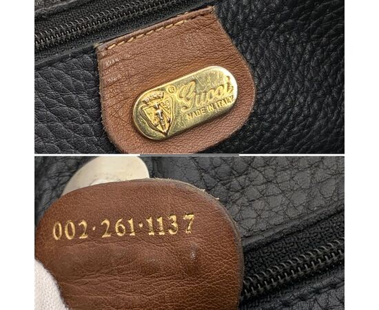 GUCCI Borsa a Tracolla Vintage in Pelle Col. Nero M