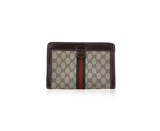 GUCCI Pochette Vintage in Tela Col. Beige Ophidia S