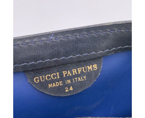 GUCCI Pochette Vintage in Tela Col. Blu Ophidia M