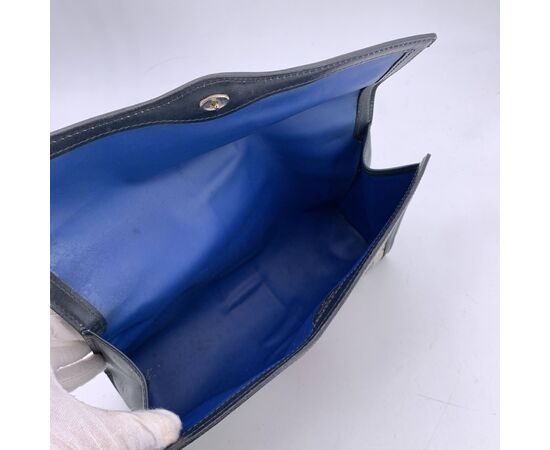 GUCCI Pochette Vintage in Tela Col. Blu Ophidia M