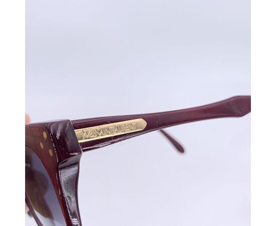 YVES SAINT LAURENT Occhiali da Sole Vintage in Acetato Col. Bordeaux