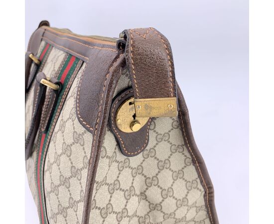 GUCCI Borsa a Mano Vintage in Tela Col. Marrone L