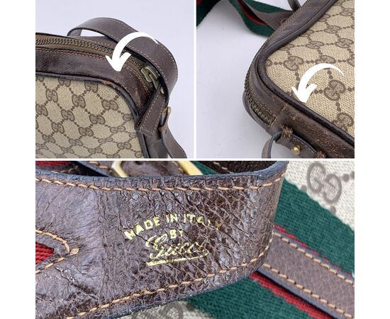 GUCCI Borsa a Tracolla Vintage in Tela Col. Marrone Ophidia M