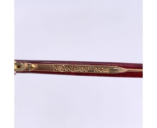 YVES SAINT LAURENT Occhiali da Sole Vintage in Acetato Col. Bordeaux