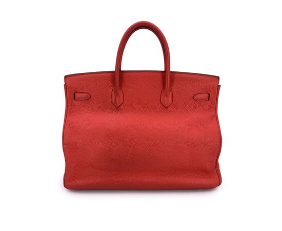 HERMES Borsa a Mano in Pelle Col. Rosso Birkin 40 L