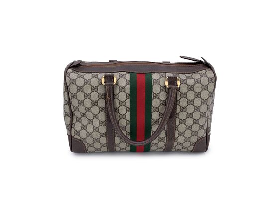 GUCCI Borsa a Mano Vintage in Tela Col. Marrone Ophidia GG M