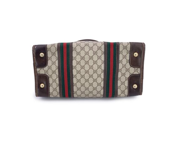 GUCCI Borsa a Mano Vintage in Tela Col. Marrone L
