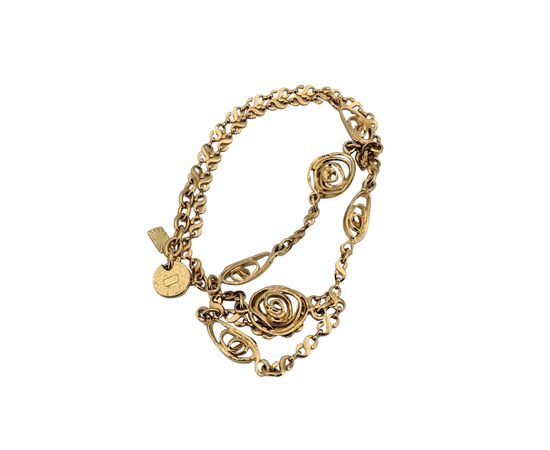 YVES SAINT LAURENT Collana Vintage in Metallo Col. Oro