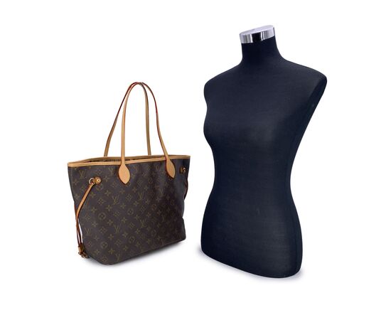 LOUIS VUITTON Borsa Shopper in Tela Col. Marrone Neverfull L