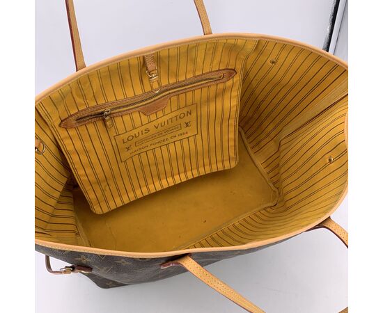 LOUIS VUITTON Borsa Shopper in Tela Col. Marrone Neverfull L