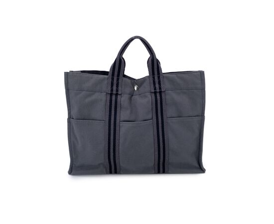 HERMES Borsa Shopper in Cotone Col. Grigio Fourre-Tout M