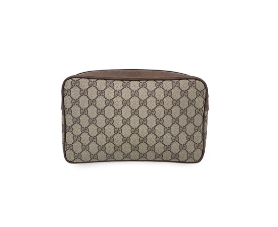 GUCCI Pochette Vintage in Tela Col. Marrone M