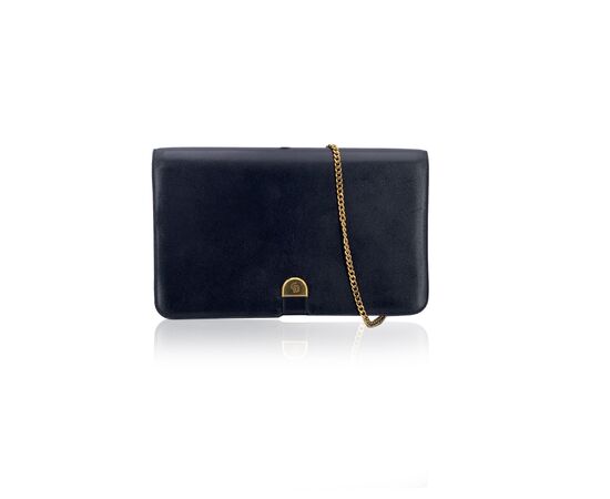 DIOR Borsa a Tracolla Vintage in Pelle Col. Blu S