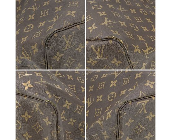 LOUIS VUITTON Borsa Shopper in Tela Col. Marrone Neverfull L