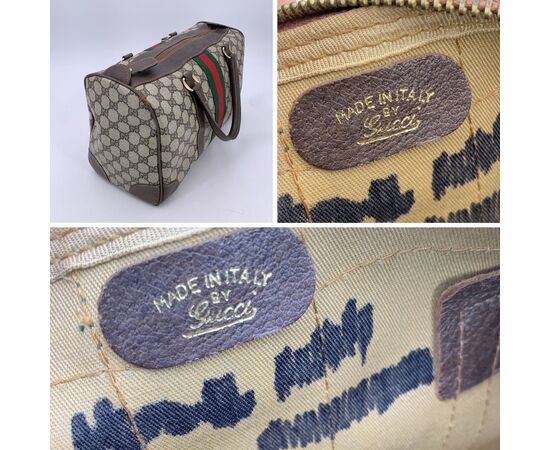 GUCCI Borsa a Mano Vintage in Tela Col. Marrone Ophidia GG M