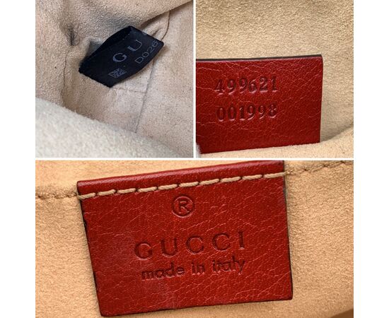 GUCCI Borsa a Tracolla in Camoscio Col. Blu Ophidia Dome S