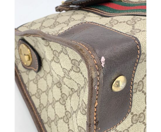 GUCCI Borsa a Mano Vintage in Tela Col. Marrone L