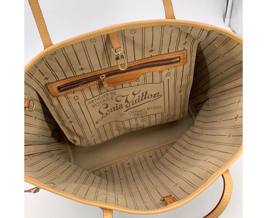 LOUIS VUITTON Borsa Shopper in Tela Col. Marrone Neverfull L