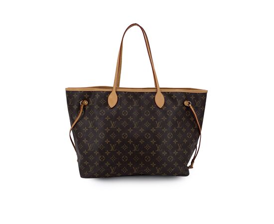 LOUIS VUITTON Borsa Shopper in Tela Col. Marrone Neverfull L