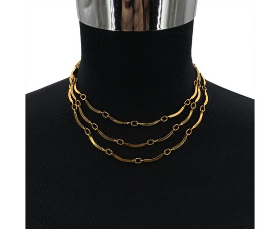 YVES SAINT LAURENT Collana Vintage in Metallo Col. Oro