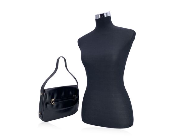 GUCCI Borsa a Tracolla Vintage in Pelle Col. Nero M
