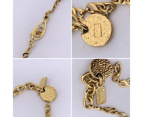 YVES SAINT LAURENT Collana Vintage in Metallo Col. Oro