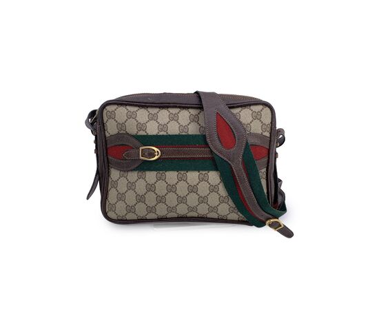 GUCCI Borsa a Tracolla Vintage in Tela Col. Marrone Ophidia M